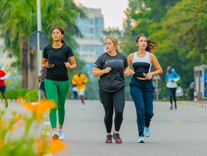 runners on the Kwibuka day in Kigali city