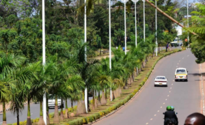 A photo of a clean road in Kigali city- Rwanda