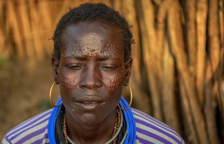 Beauty made by scars of the karamajong culture